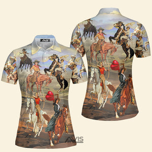 Avis89 Texas Cowgirls Picture - Women Polo Shirt