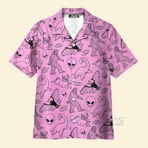 Avis89 Bigfoot Alien Pink - For Men And Women - Hawaiian Shirt