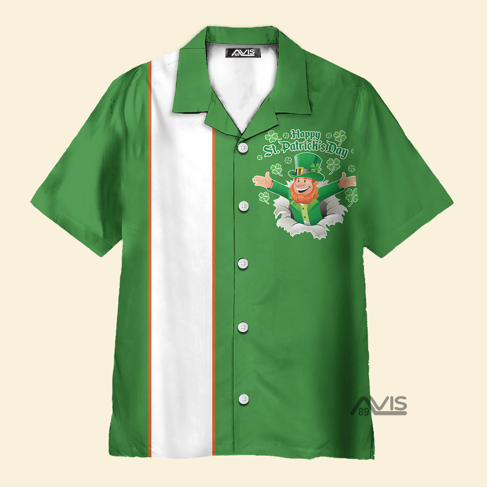 Happy St. Patrick's Day Funny Leprechauns - Hawaiian Shirt