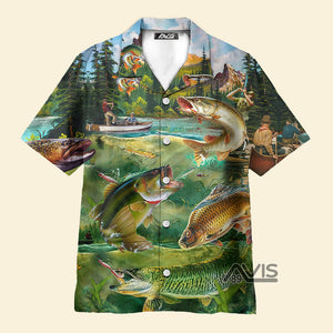 Fishing Special Beautiful Green Pattern - Hawaiian Shirt