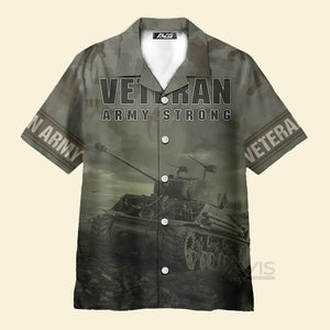 Avis89 Veteran Army Strong Tank - Hawaiian Shirt