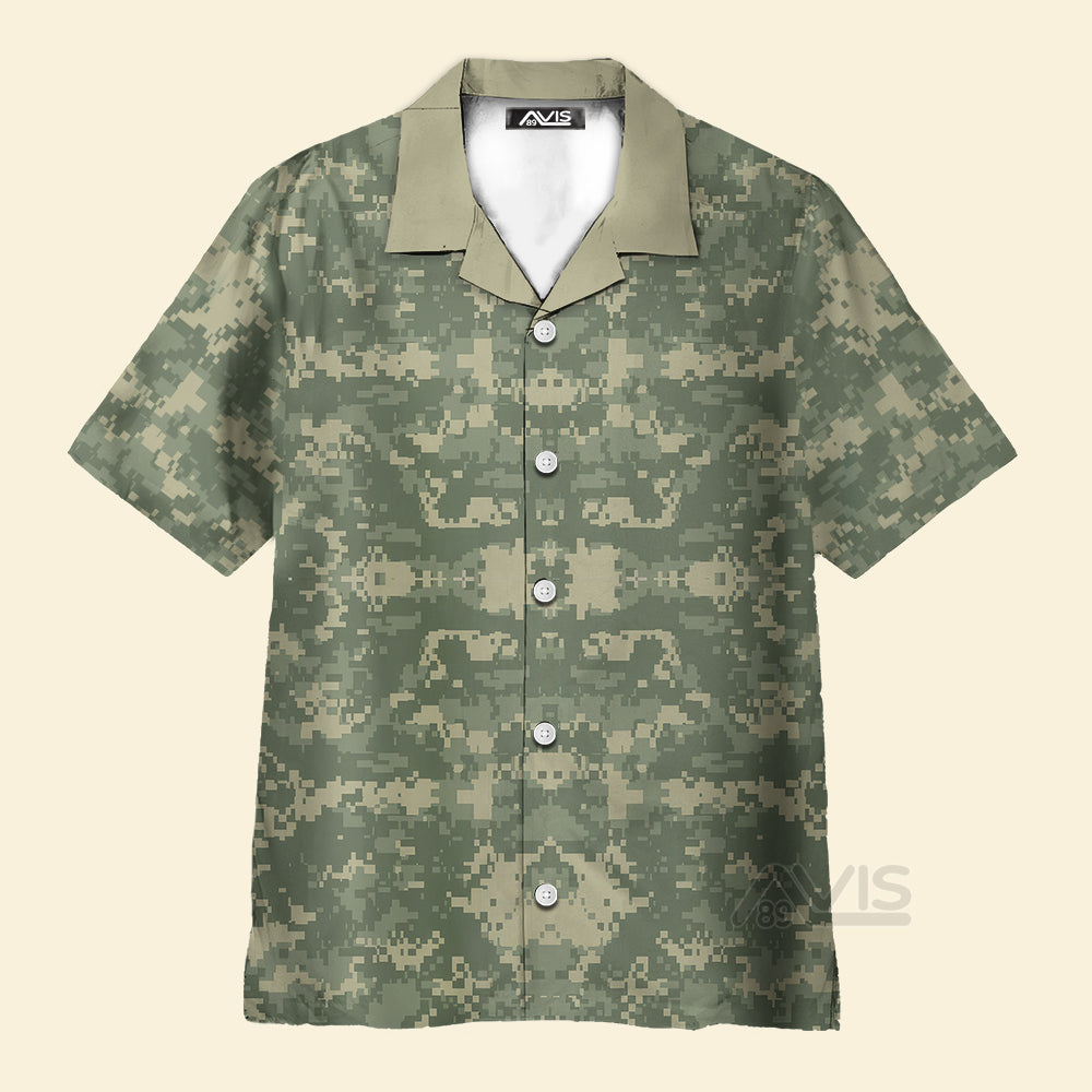 Avis89 American ACU Universal Camouflage Pattern Camo - Costume Hawaiian Shirt