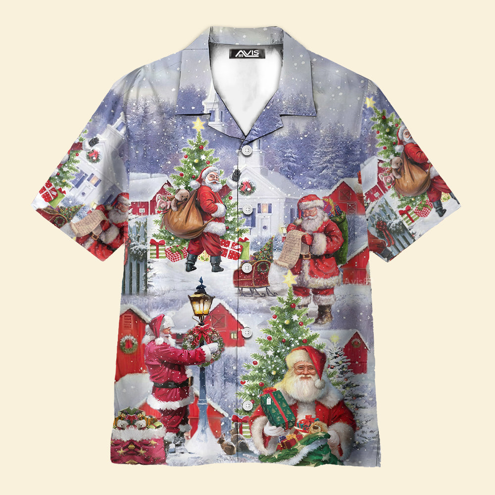 Christmas Merry Xmas Santa Claus Is Coming - Hawaiian Shirt