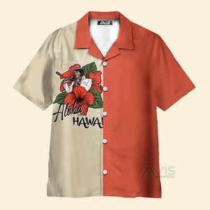 Avis89 Elvis And Flower Classic Music - Hawaiian Shirt