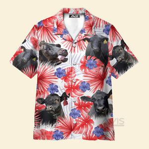 Unique Black Angus - Gift For Farmers - Hawaiian Shirt