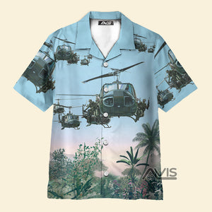 Avis89 US Army Bell UH-1 Huey - Hawaiian Shirt