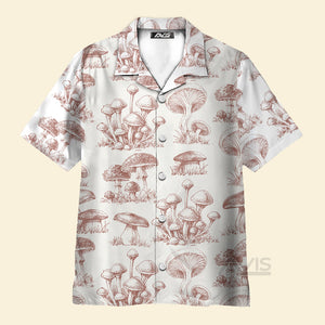 Avis89 Retro Mushroom Summer 80s Beige Color - Hawaiian Shirt