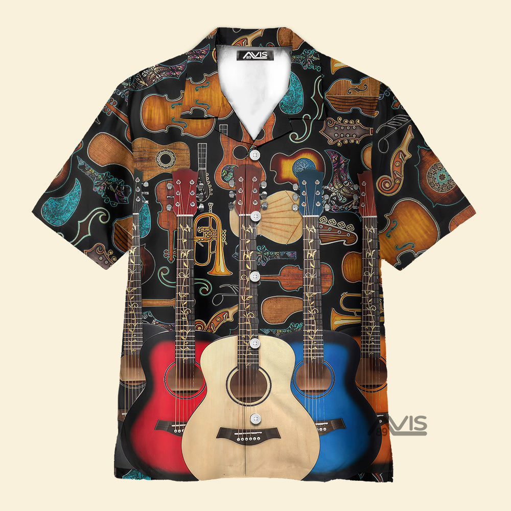 Avis89 Guitar Lover Happy Life With Music - Hawaiian Shirt