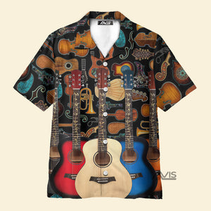 Avis89 Guitar Lover Happy Life With Music - Hawaiian Shirt