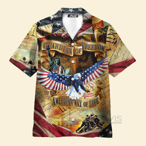 Avis89 America Guardian Of Freedom And The American Way Of Life -  Hawaiian Shirt