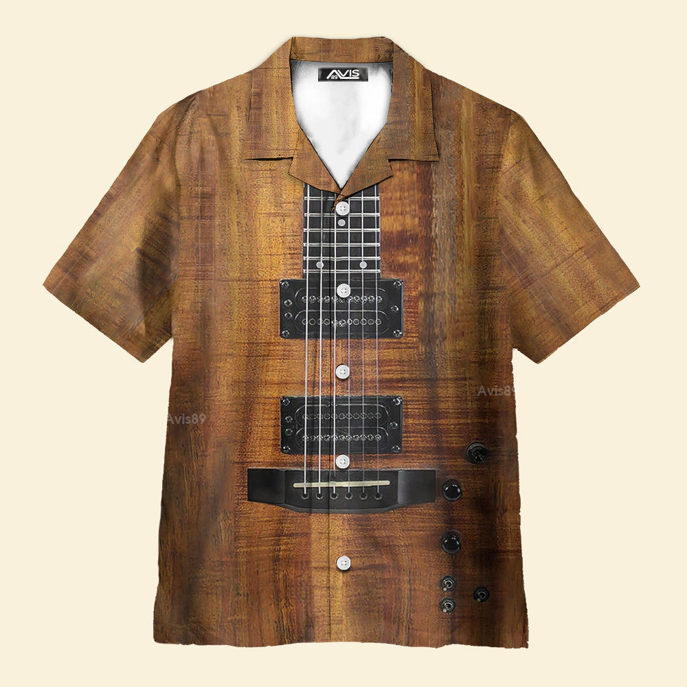 Acoustic Electric Guitar Costume Cosplay - Hawaiian Shirt