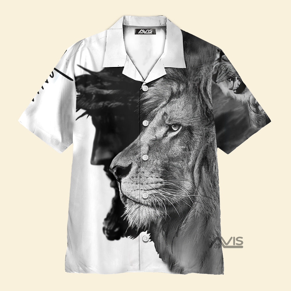 Avis89 Premium Jesus And Lion Aloha - Hawaiian Shirt