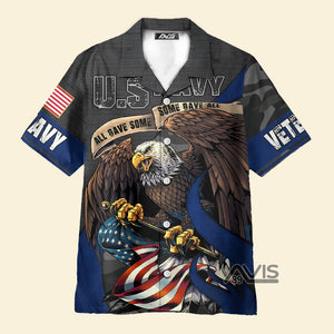 Avis89 Navy All Gave Some Some Gave All Eagle U.S Navy Veteran - Hawaiian Shirt