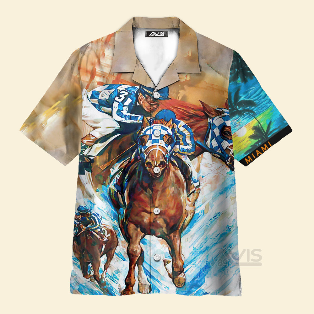 Avis89 Secretariat Horse Racing Art Hawaii Shirt