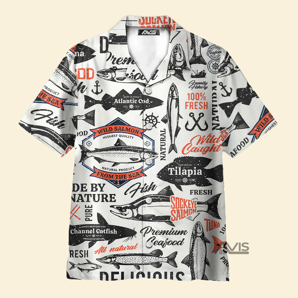 Avis89 Ocean Fish Wild Salmon Highest Quality - Hawaiian Shirt