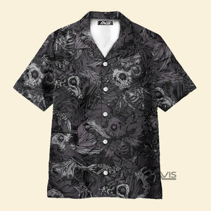 Avis89 Mens Casual Skull Evil - Hawaiian Shirt