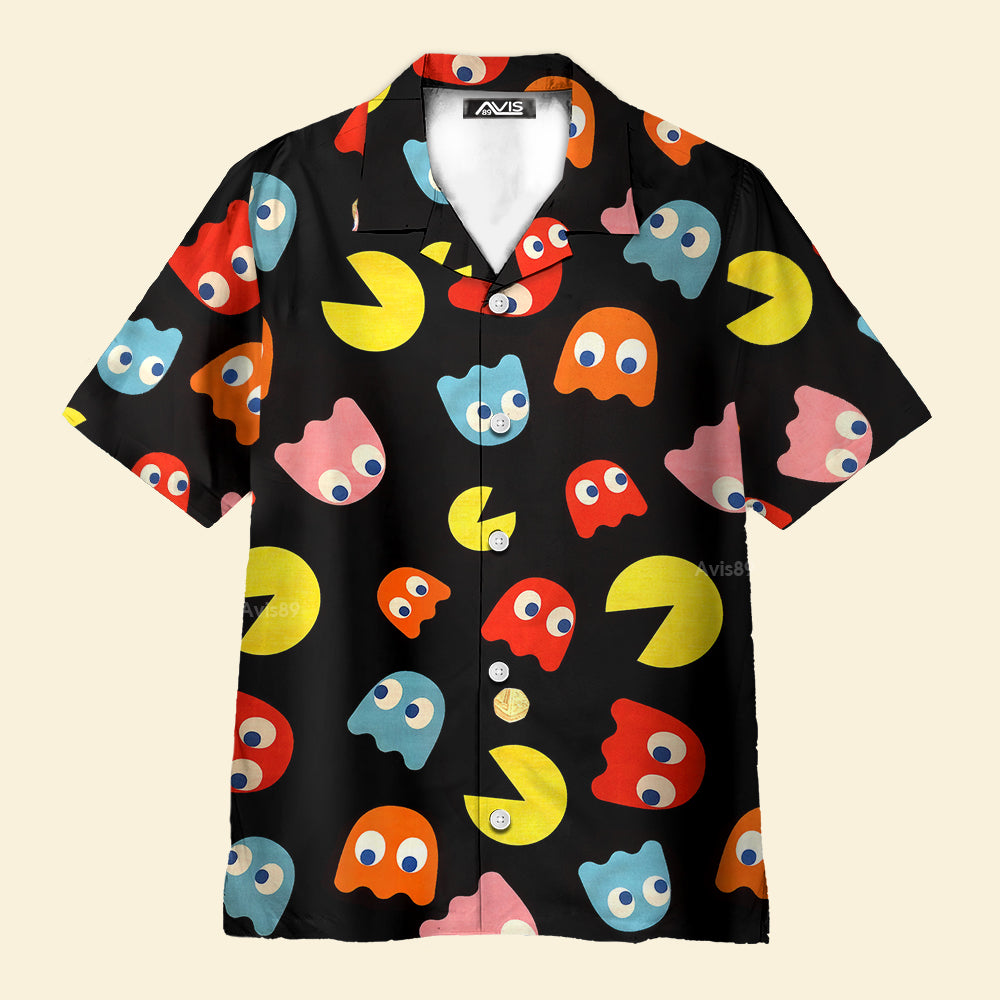 Avis89 Pac Man Cartoon Pattern - Hawaiian Shirt