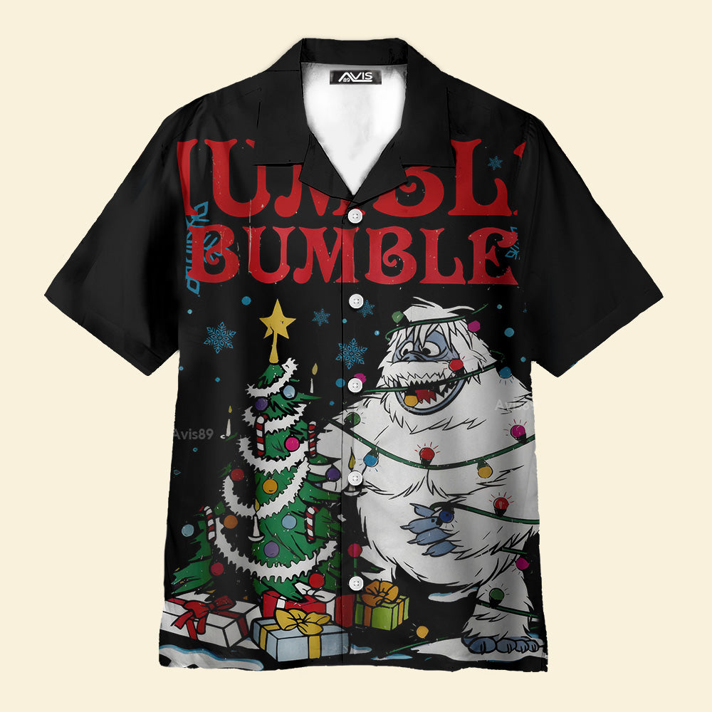 Christmas Tree Cute Snow Monster - Hawaiian Shirt