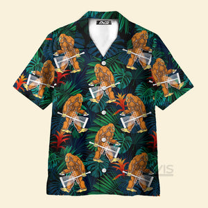 Bigfoot Play Disc Golf Tropical Forest - Hawaiian Shirt