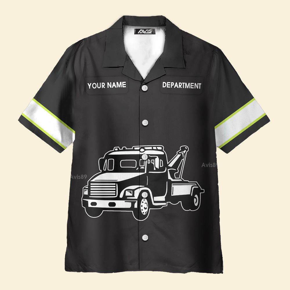 Avis89 Personalized I Can't Fix But I Can Tow Truck Trucker Hawaiian Shirt