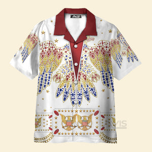 Elvis Aloha Costume From Hawaii - Costume Cosplay Hawaiian Shirt ELHS01