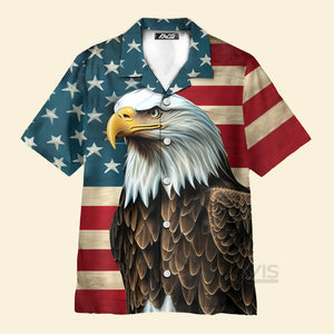 Avis89 Independence Day American Flag Eagle - Hawaiian Shirt