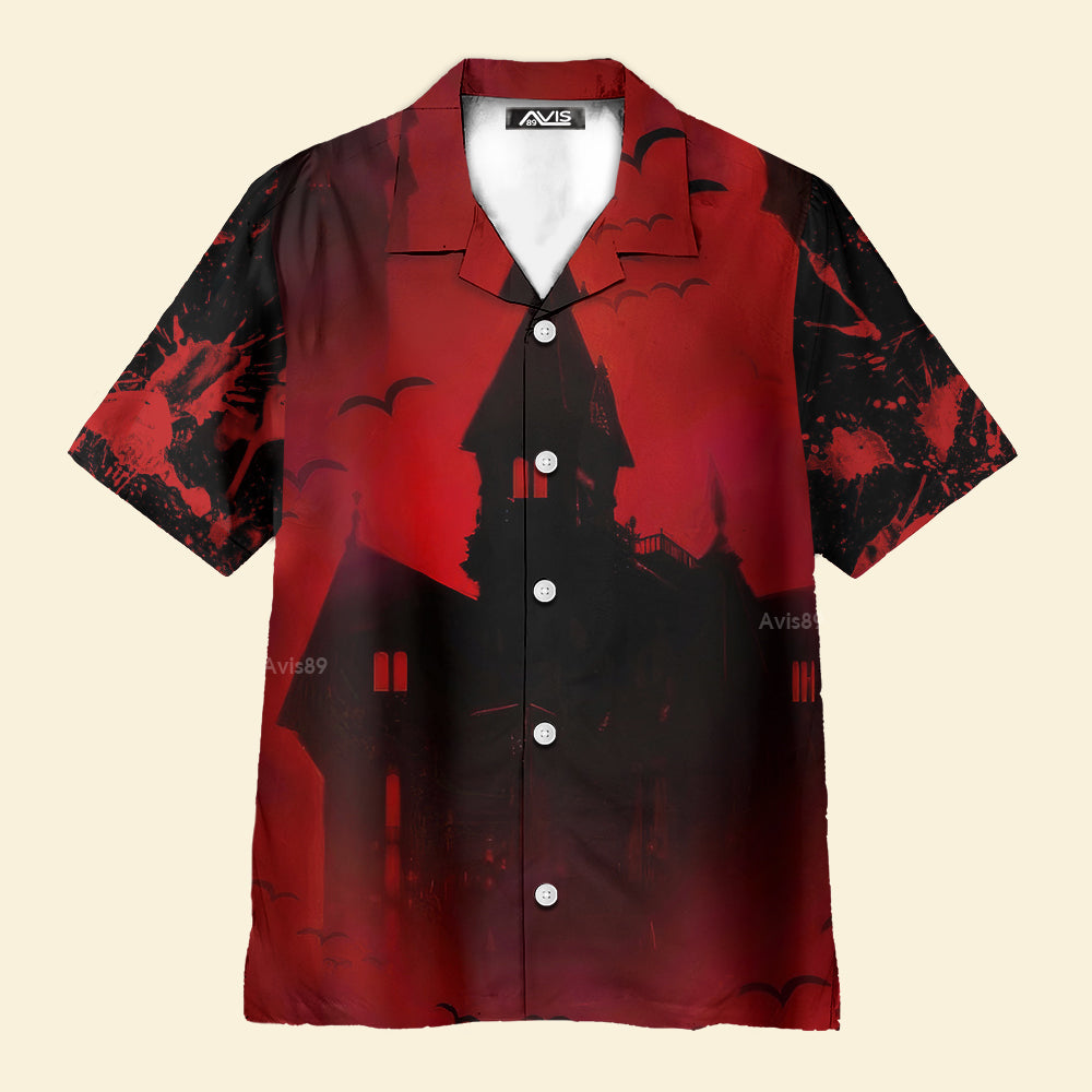 Avis89 Scary Vampire Castle Halloween - For Men And Women - Hawaiian Shirt