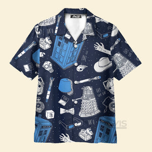 Avis89 Police Box Doctor Who Pattern - Hawaiian Shirt