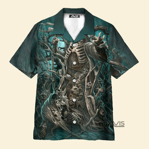 Avis89 Skull Grim Reaper Print - Hawaiian Shirt