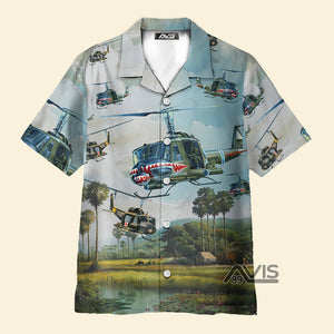 Avis89 US Army UH-1 Iroquois Huey - For Men And Women - Hawaiian Shirt