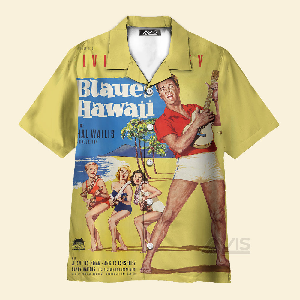 Avis89 Elvis Blaues With Angela Lansbury Joan Blackman - Hawaiian Shirt