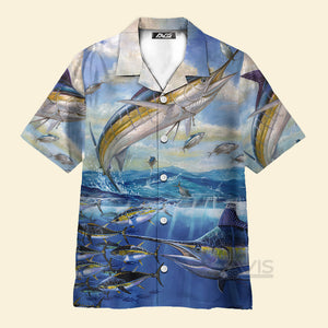 Avis89 Fishing Ocean Blue Sky Freedom - Hawaiian Shirt