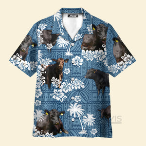 Avis89 Unique Black Angus Happiness - Hawaiian Shirt