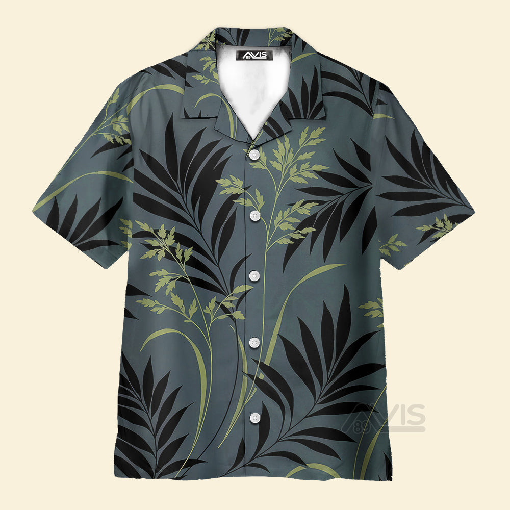 Avis89 Palm Tree Leaf Deep Green - Hawaiian Shirt