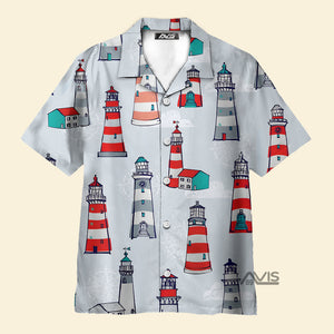 Avis89 Lighthouse Cartoon Pattern - Hawaiian Shirt