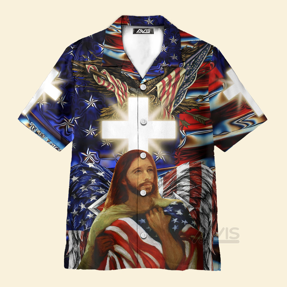 Avis89 America Jesus Bless - Hawaiian Shirt