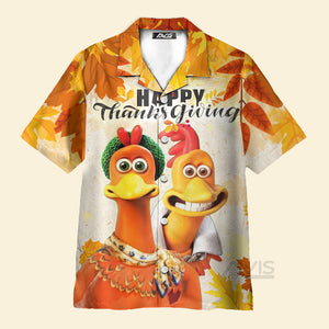 Avis89 Happy Turkey Chicken Family -  For Men And Women - Hawaiian Shirt