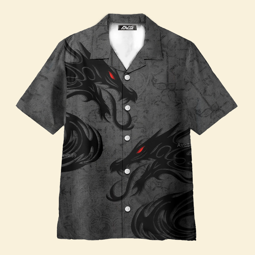 Avis89 Black Dragon Red Eyes - Hawaiian Shirt