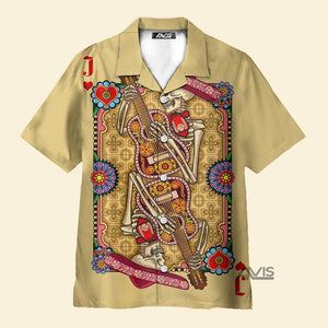 Avis89 Skull Playing Card Yellow Version - Hawaiian Shirt