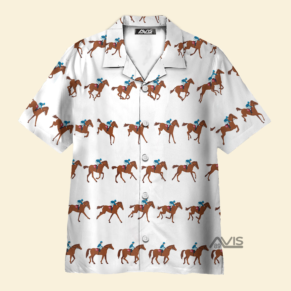 Kentucky Derby Horse Racing 3D - Hawaiian Shirt