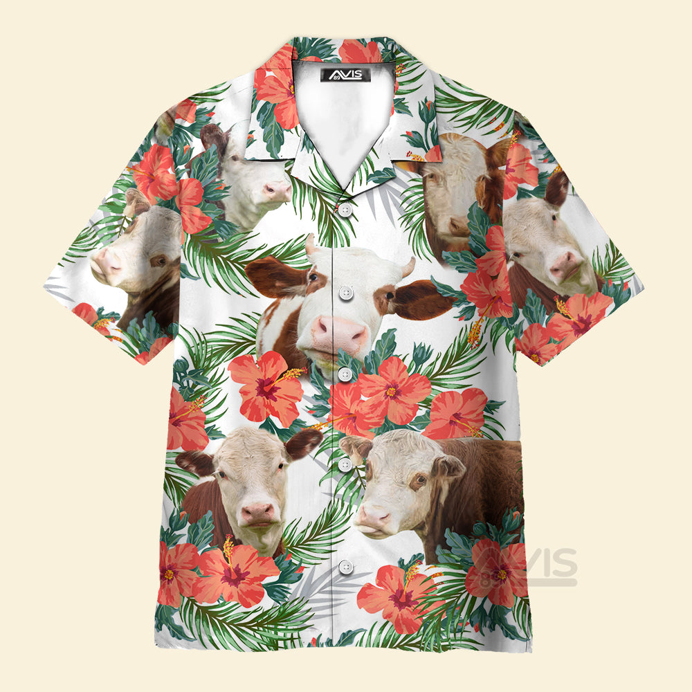 Avis89 Unique Hereford Hawaiian Flowers - Hawaiian Shirt