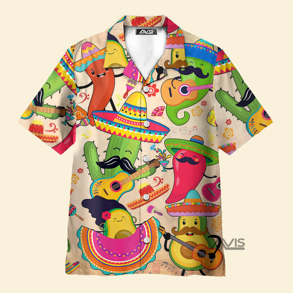 Avis89 Mexican Cactus Chili Pepper Pattern - Hawaiian Shirt