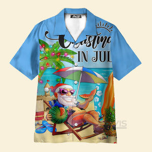 Avis89 Christmas In July Santa Claus Holiday - Hawaiian Shirt