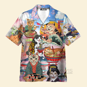 Avis89 Cat Samurai With Ramen Lovely - Hawaiian Shirt