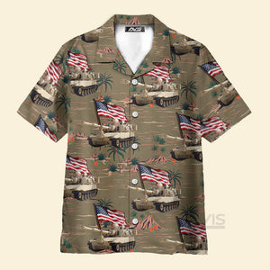 Avis89 US Army M109 Paladin Tank 4th Of July - Hawaiian Shirt