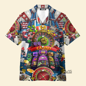 Avis89 Poker US Flag Casino Lover - Hawaiian Shirt