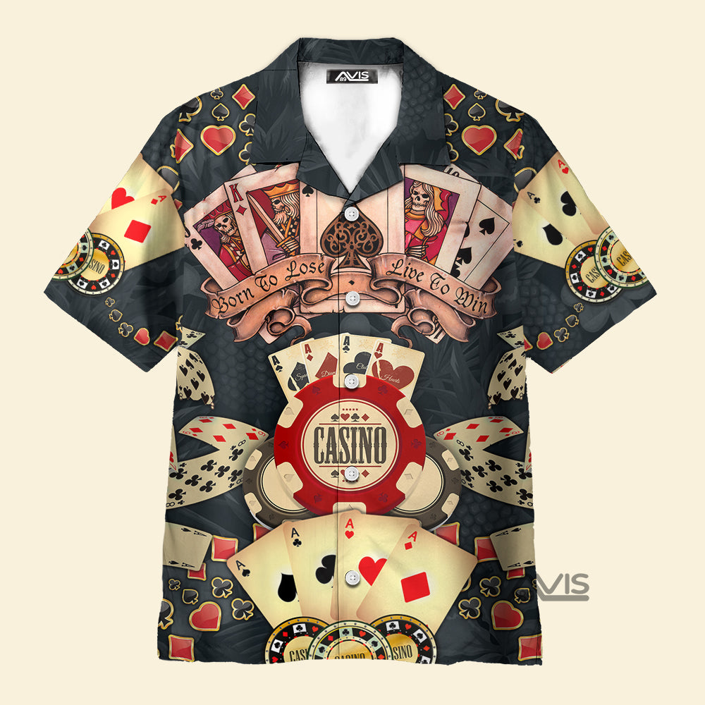 Avis89 Poker Born To Lose Live To Win - Hawaiian Shirt