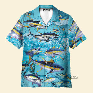 avis89 Fishing Tuna Fish In The Blue Sea - Hawaiian Shirt