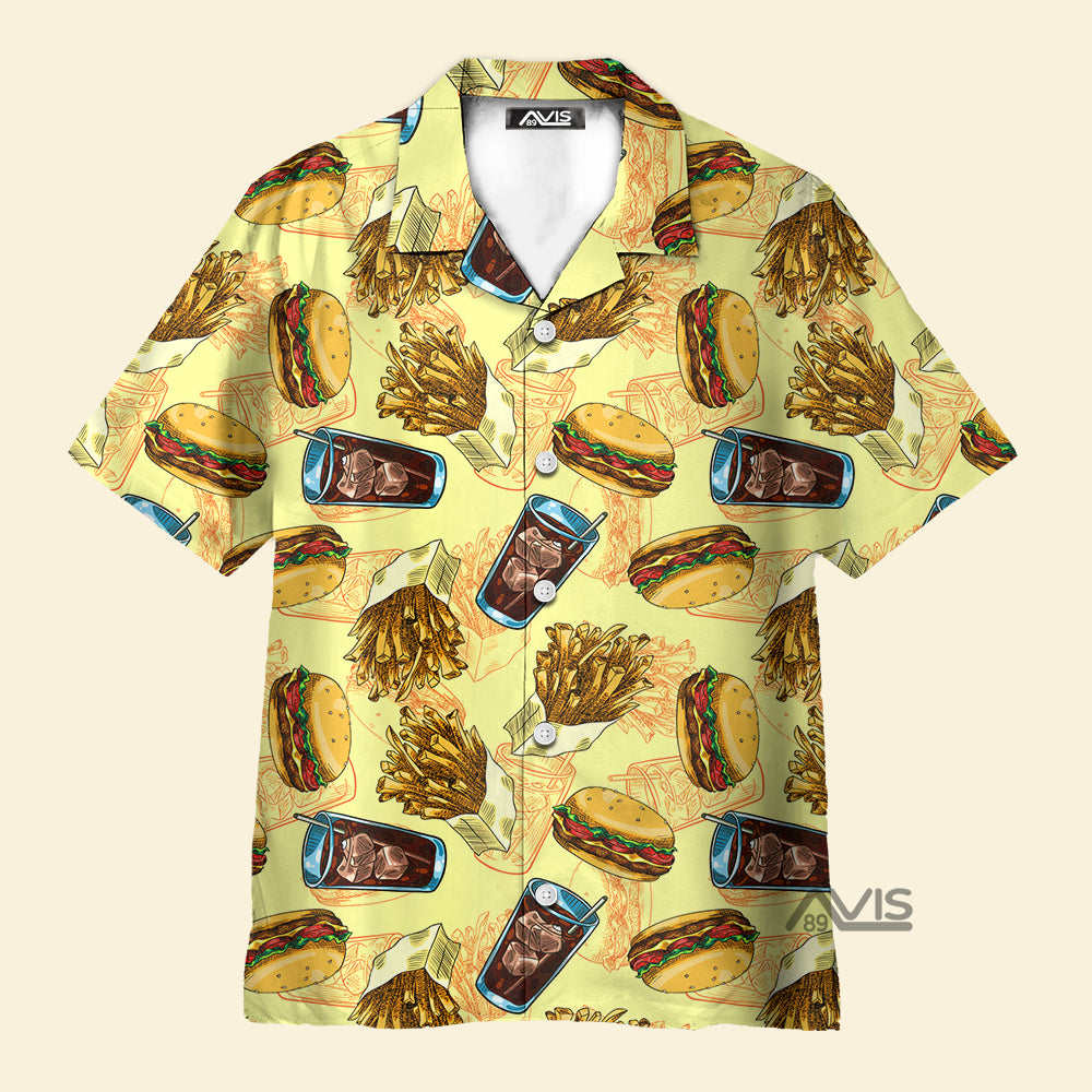 Avis89 Life Is Better With Burger Food Lover - Hawaiian Shirt