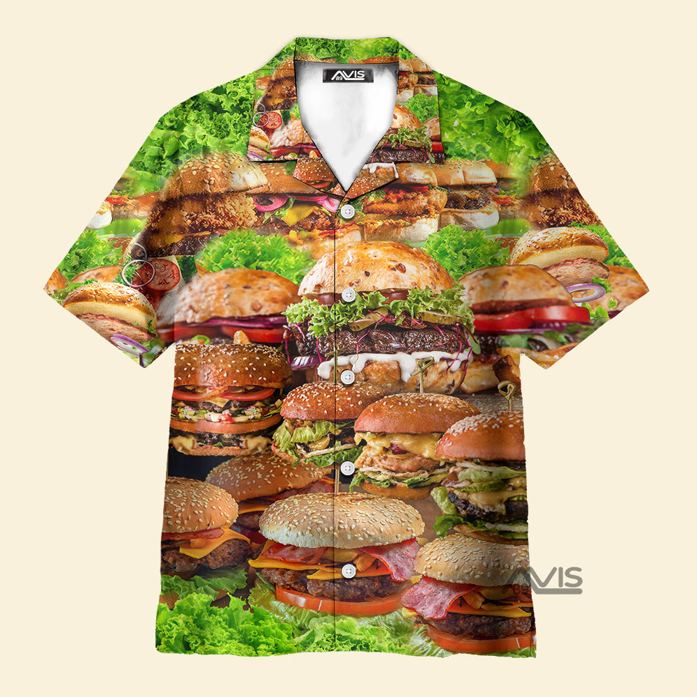 Food Good Mood Delicious Hamburger - Gift For Food Lovers - Hawaiian Shirt